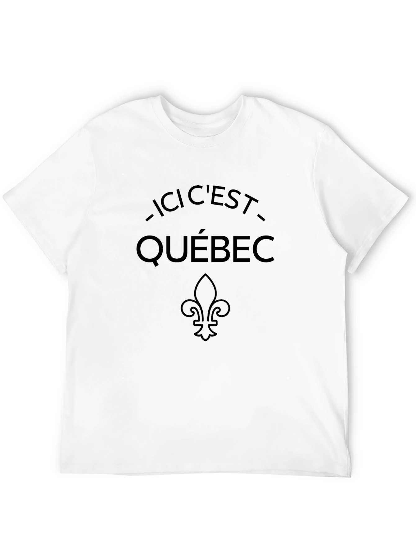 Ici Cest Quebec T-Shirt - Black Fleur-de-lis Graphic Tee