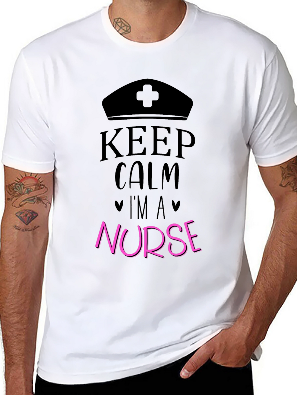 Keep Calm Im A Nurse Black T-Shirt