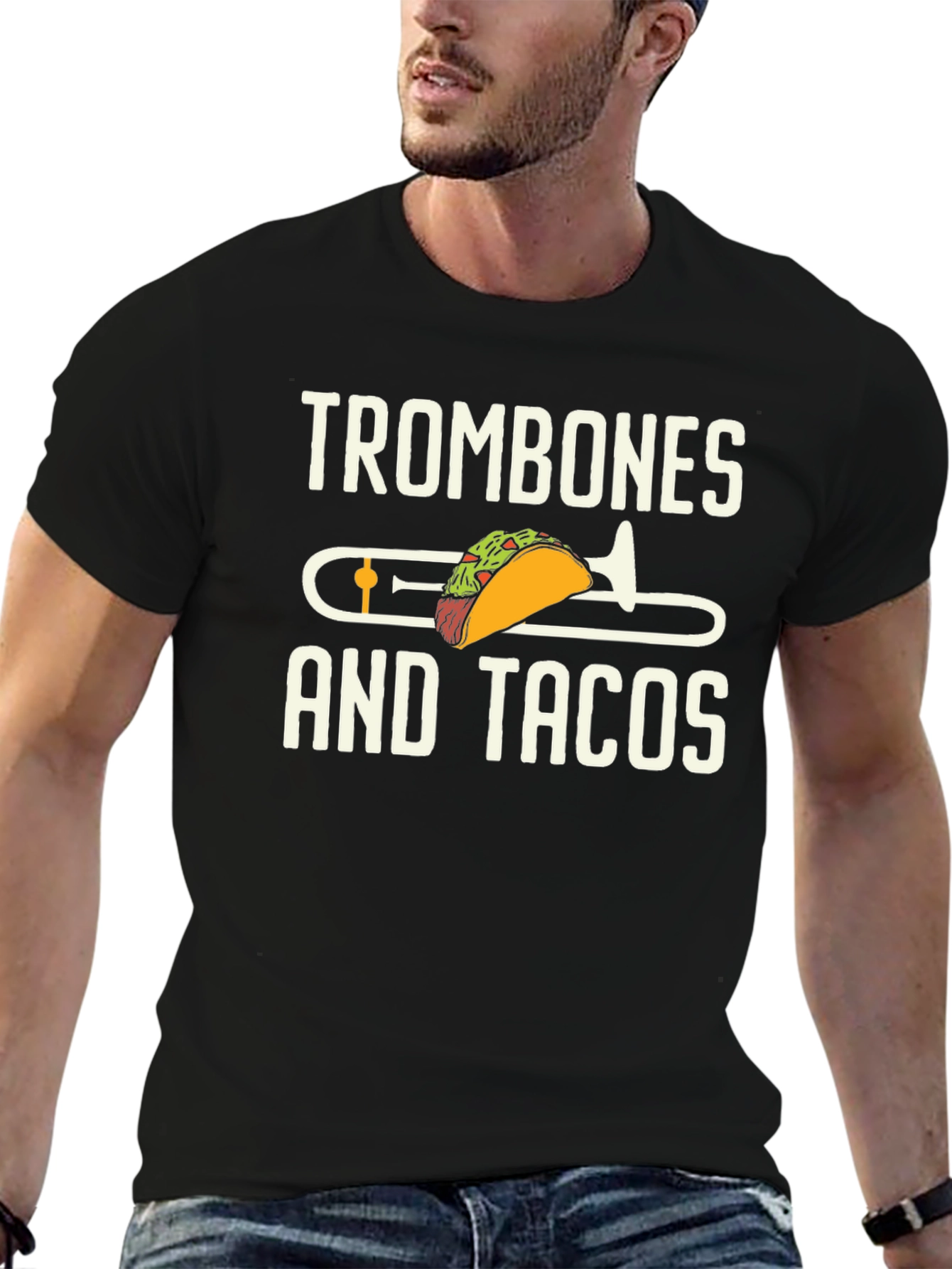 Trombones and Tacos Graphic T-Shirt