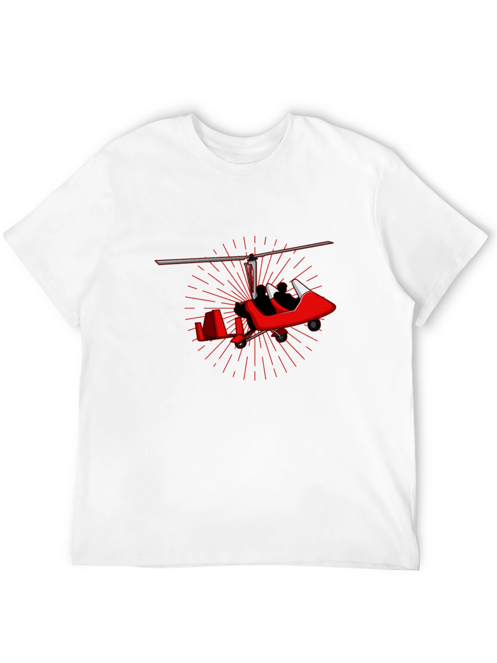 Red Gyrocopter Graphic T-Shirt