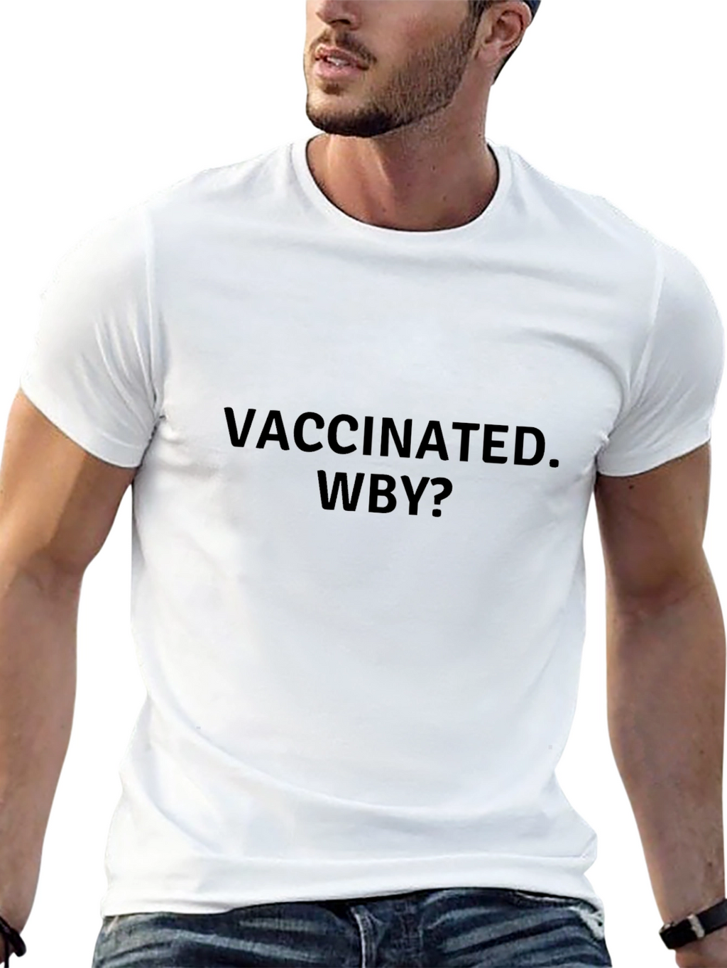 Vaccinated WBY? Black Graphic Tee