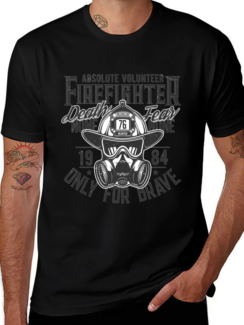 Volunteer Firefighter T-Shirt - Death None Fear
