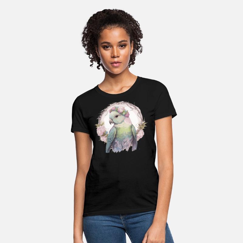 Watercolor Monk Flower Crown Parakeet Quaker Parro