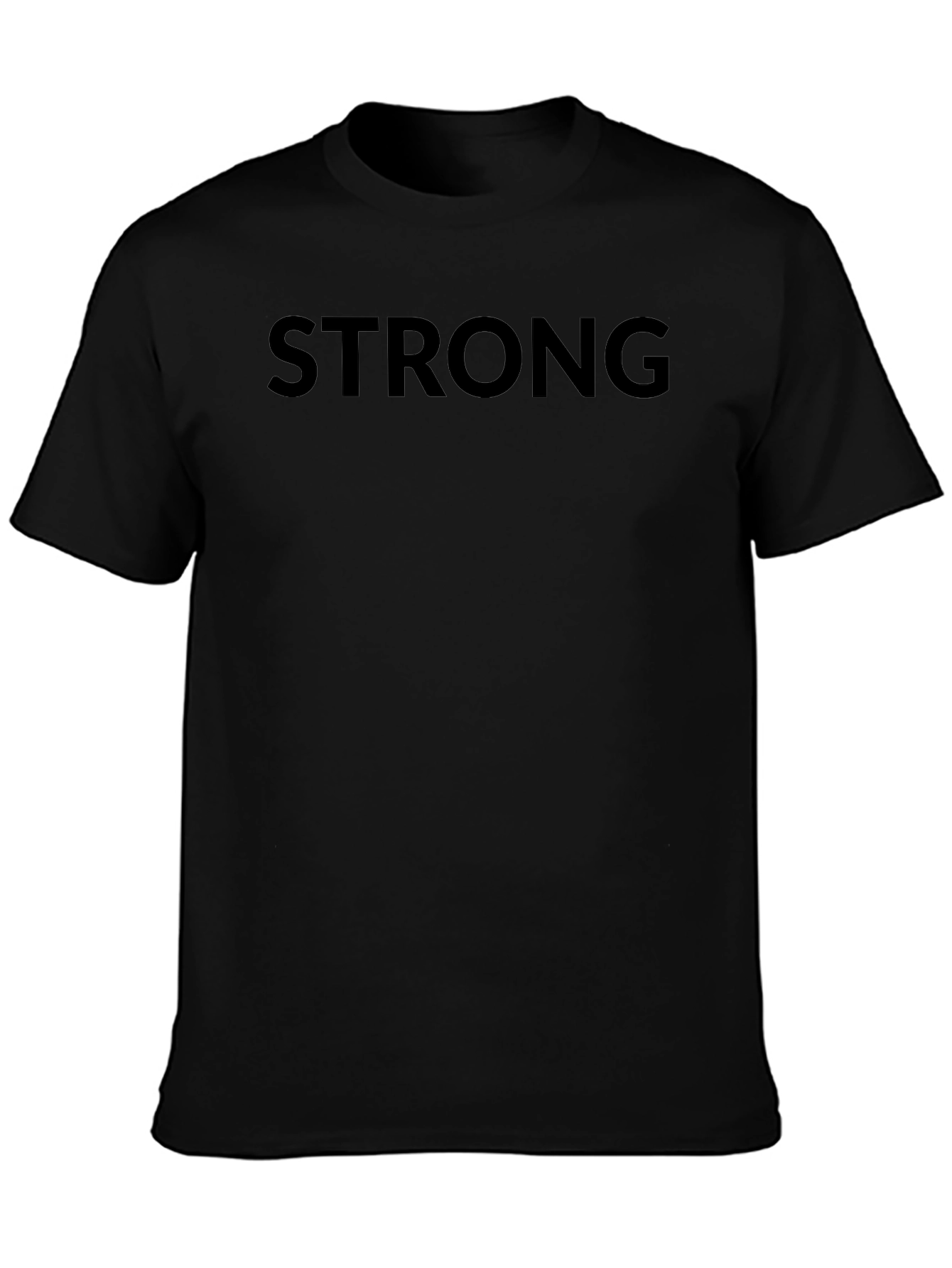 Strong Graphic Tee - Minimalist Black T-Shirt