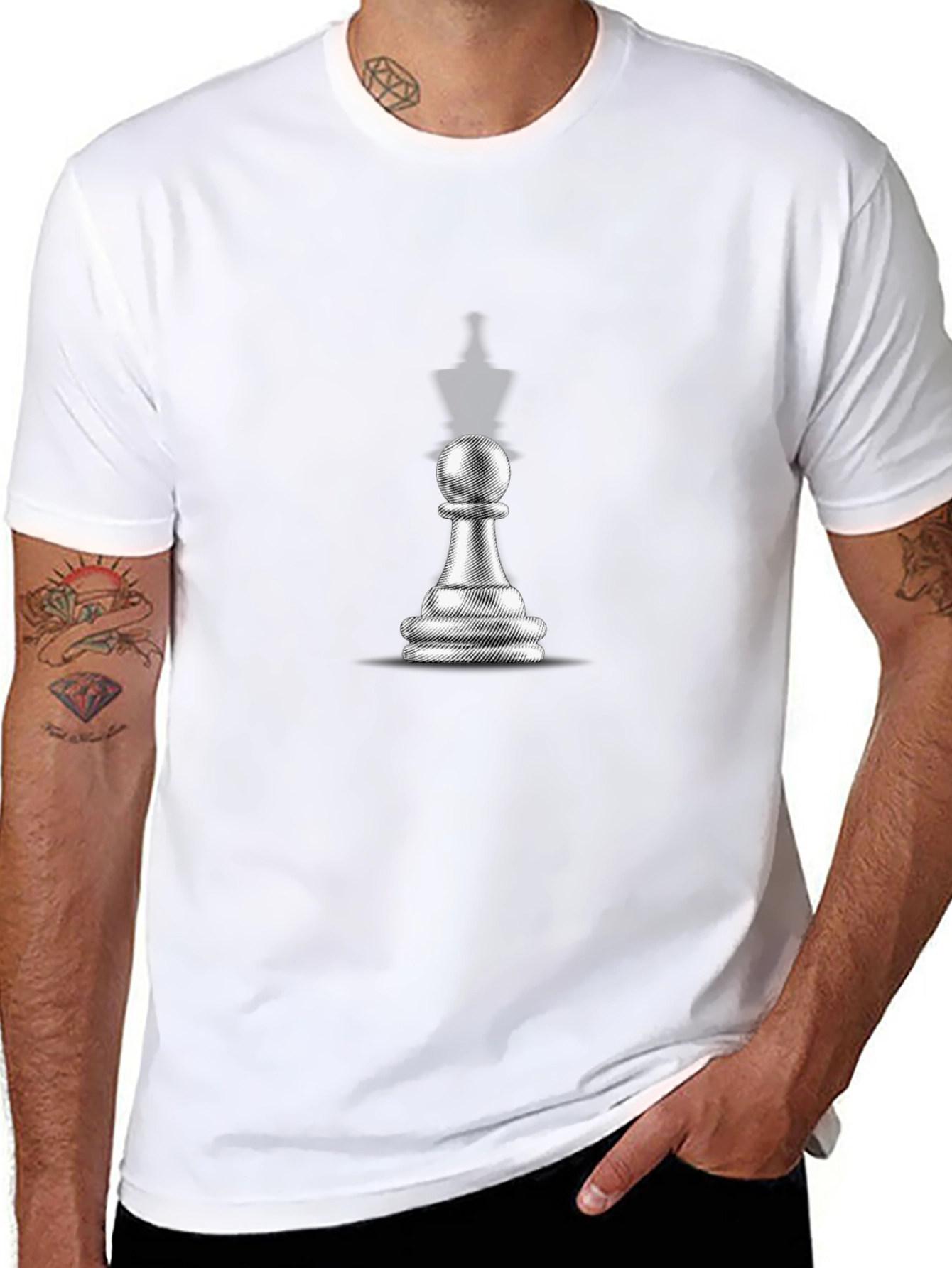Chess Pawn Graphic Tee - Classic Game Style