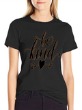 Be Kind Graphic Tee - Black Casual T-Shirt