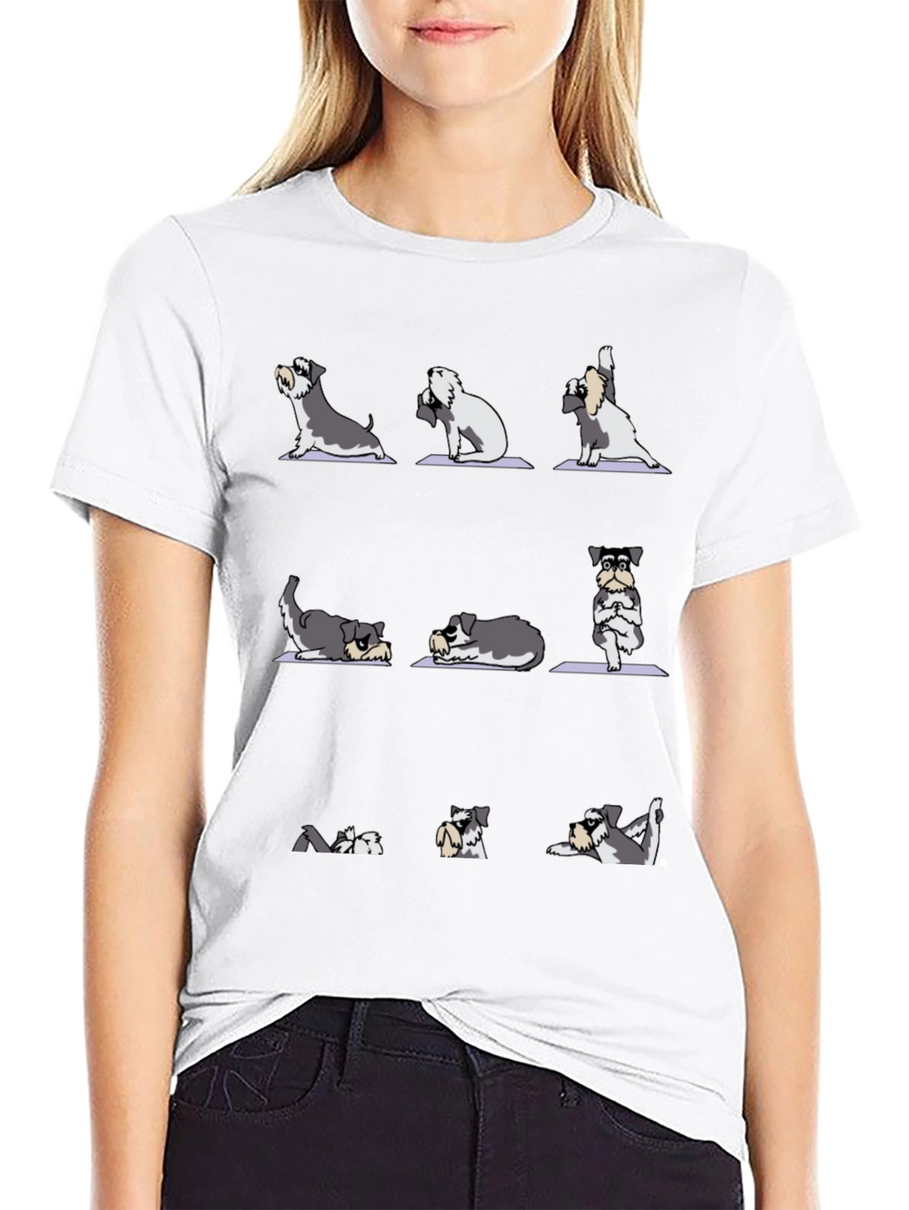 Yoga Dog Lover T-Shirt - Mens Black Cotton Tee