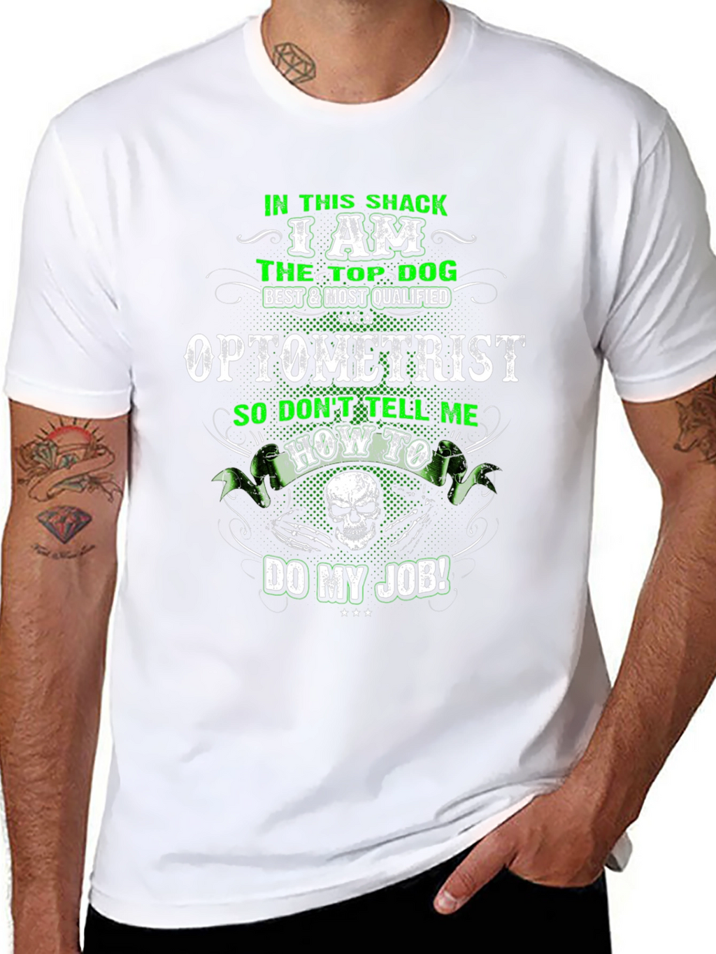 Optometrist Top Dog Graphic Tee