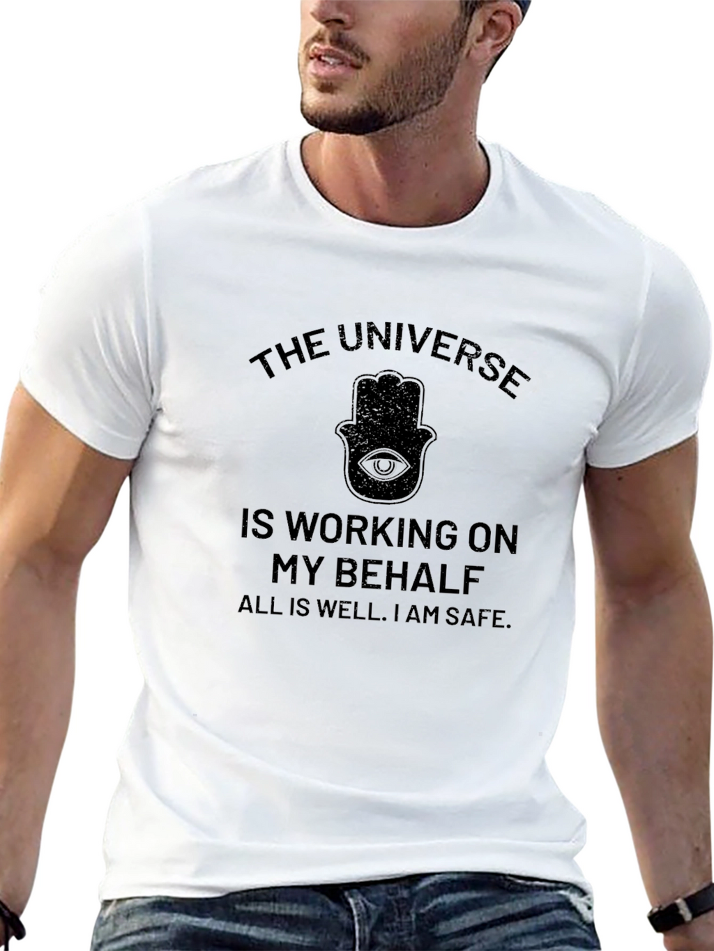 The Universe Hamsa Hand T-Shirt - Positive Affirmation Tee