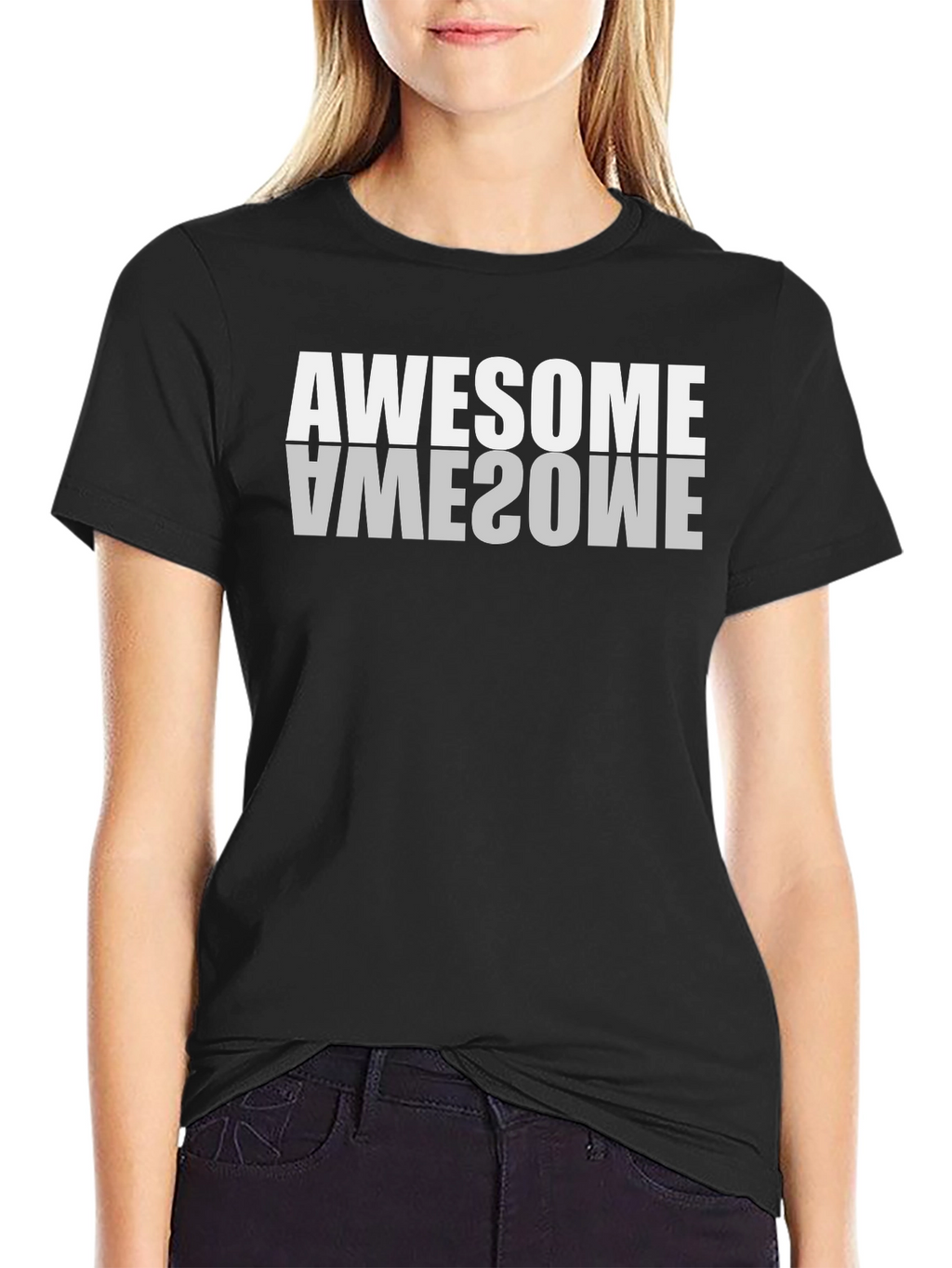 Awesome Graphic Tee - Black Cotton T-Shirt