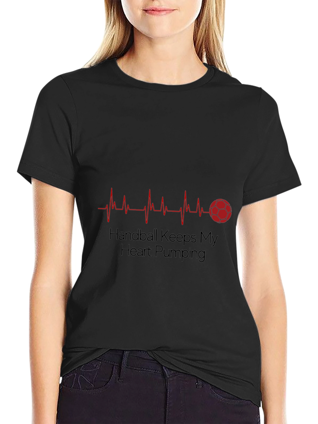 Handball Heartbeat T-Shirt - Passionate Sports Fan Apparel