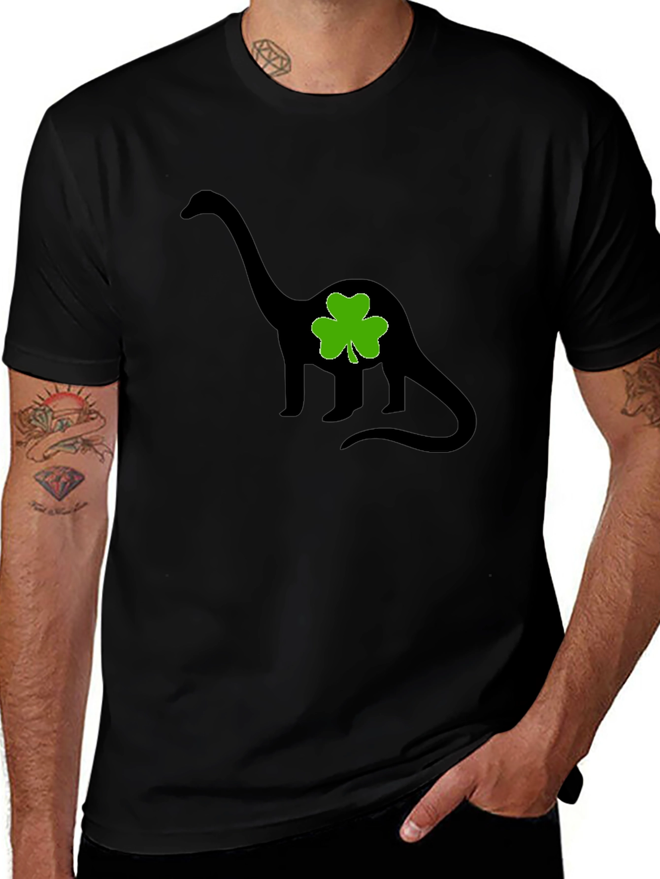 Dino Clover Tee - St. Patricks Day Fun
