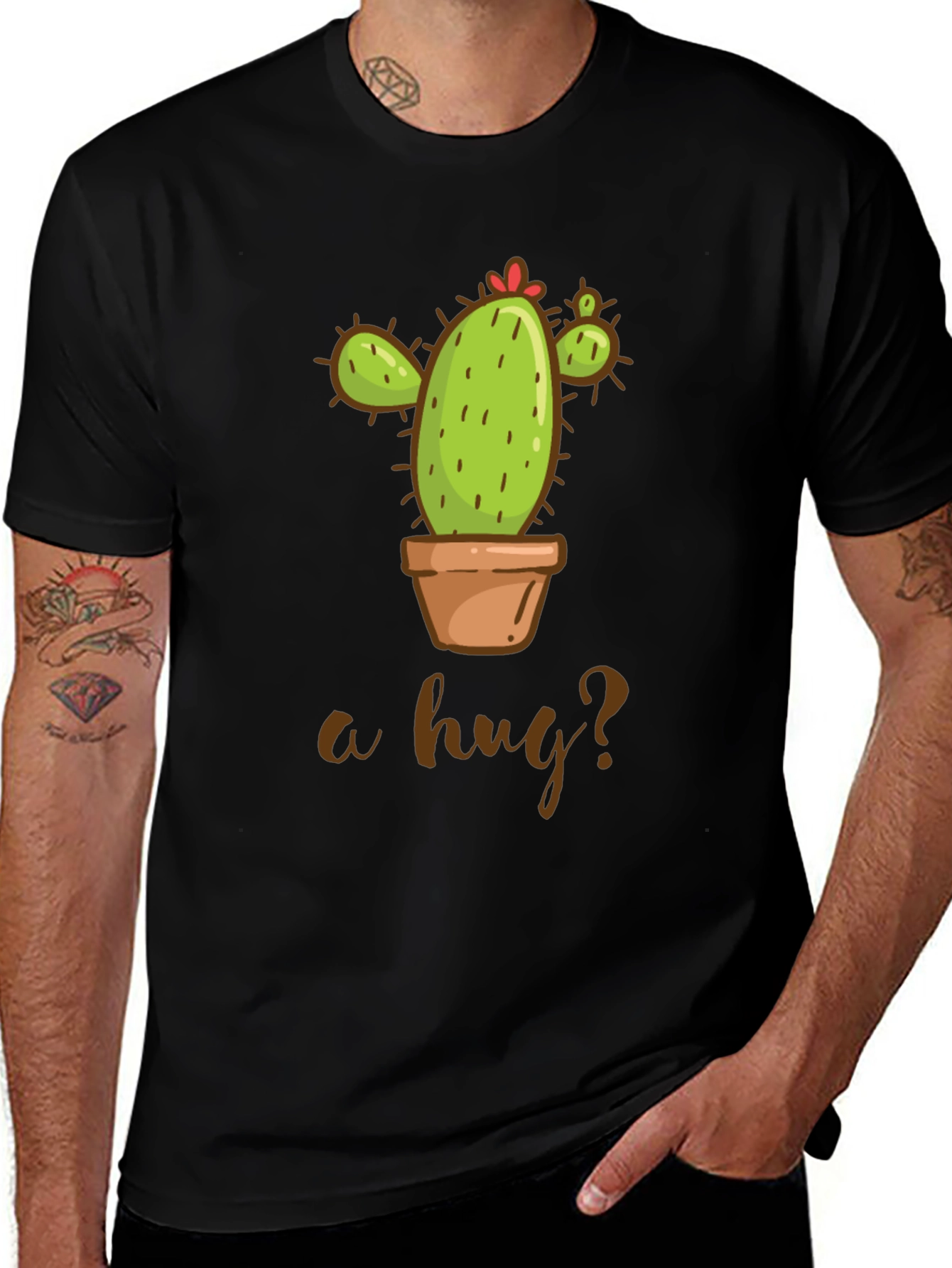 Cactus Hug T-Shirt - Funny Plant Lover Tee