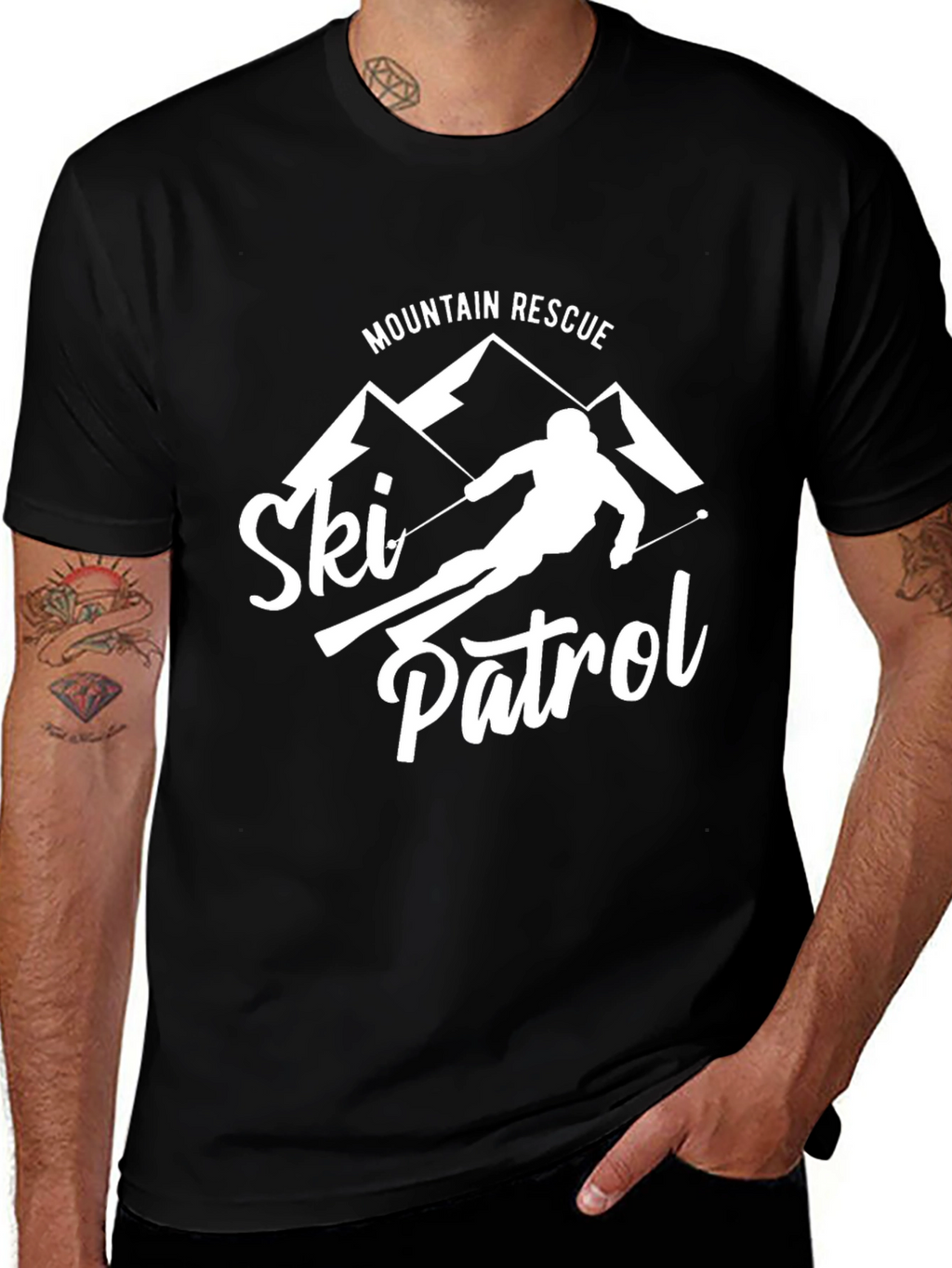 Mountain Rescue Ski Patrol Graphic T-Shirt
