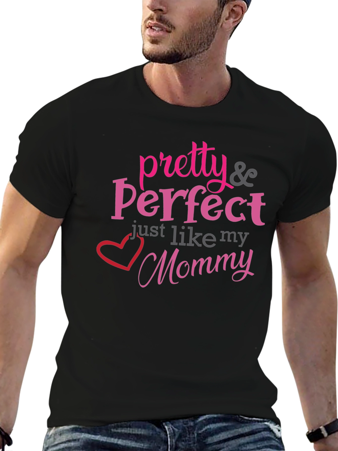 Pretty & Perfect Mommy T-Shirt - Black