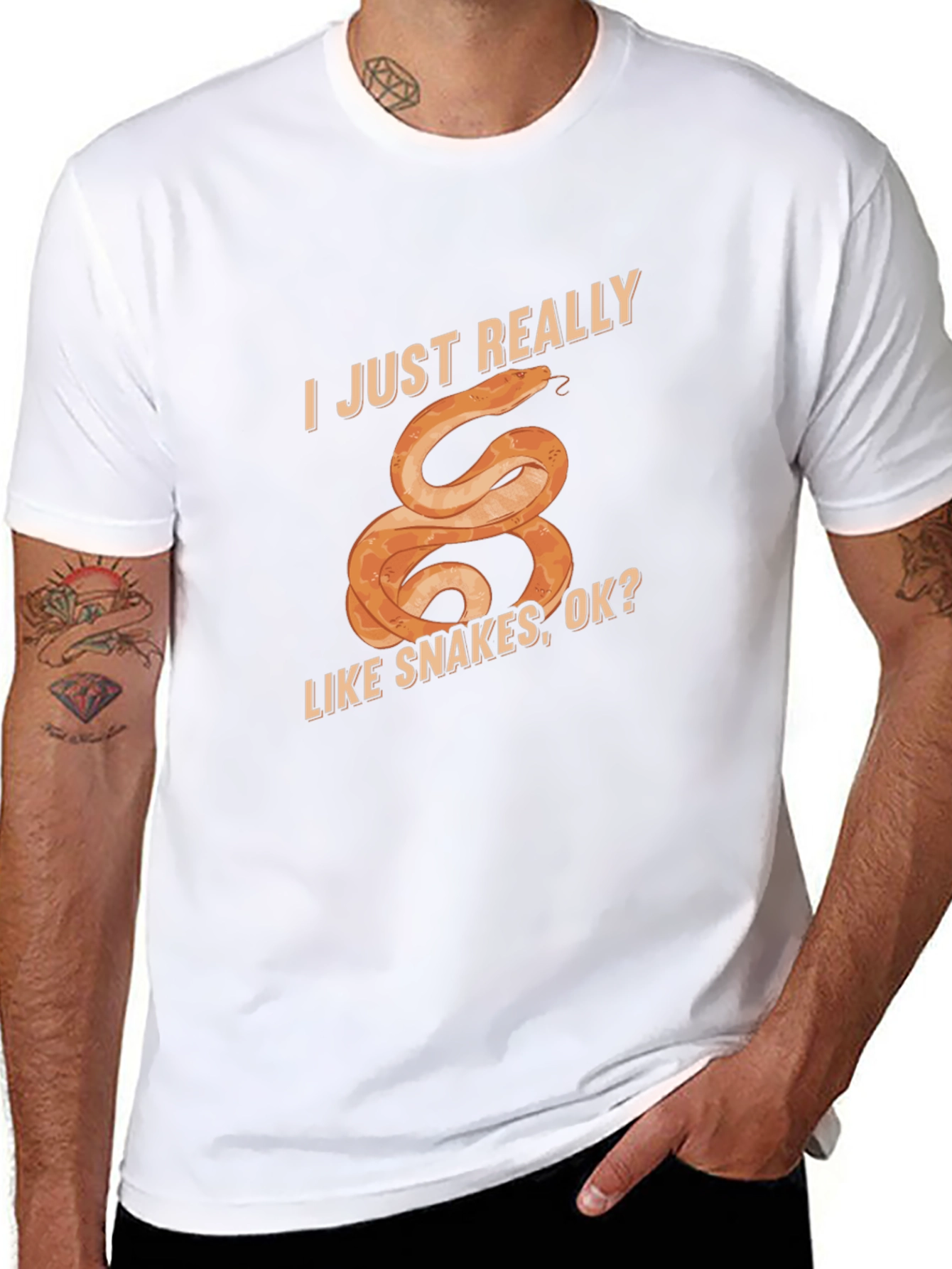 I Just Really Like Snakes T-Shirt Fun Graphic Tee