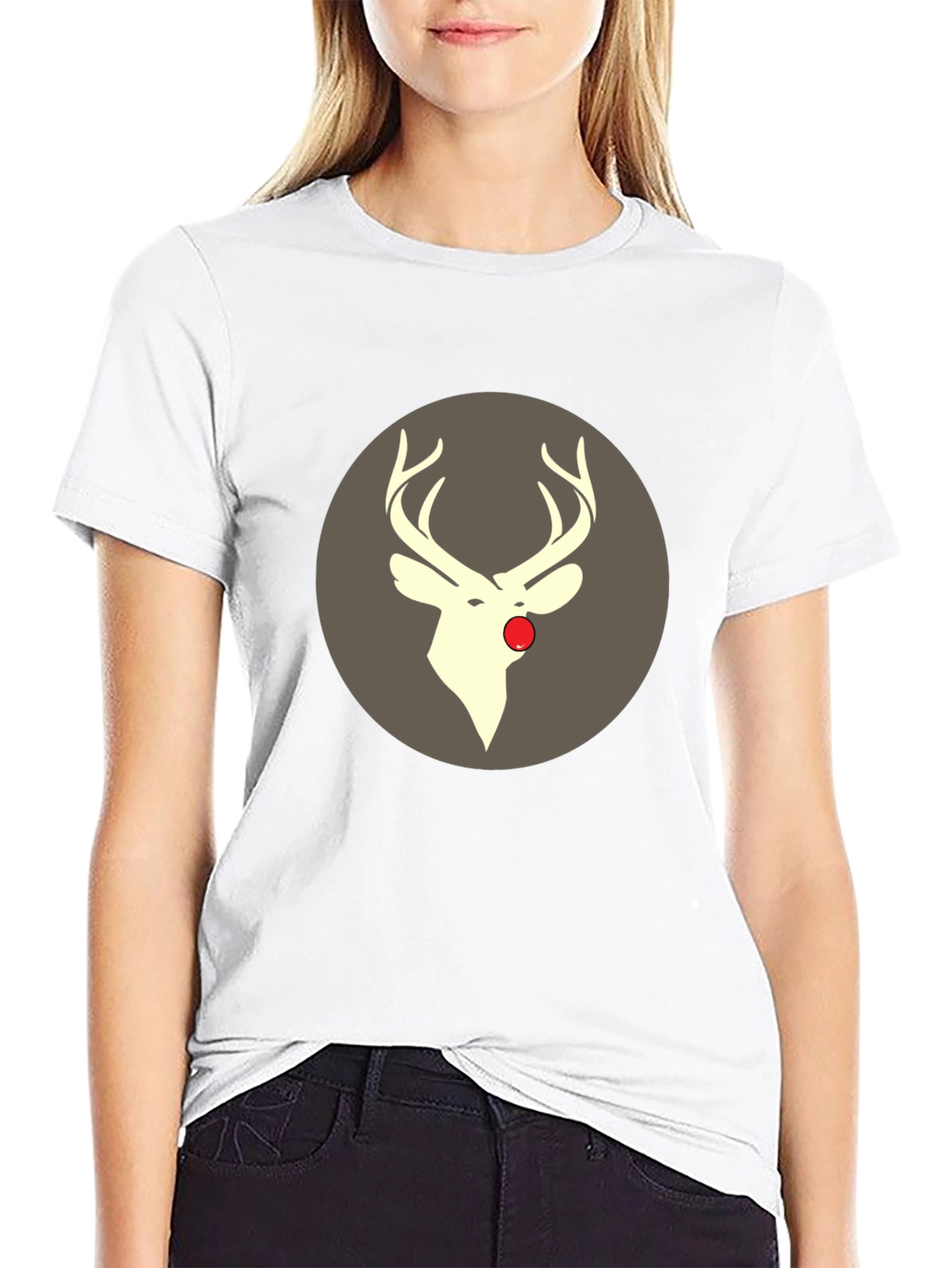 Rudolph Tee - Christmas Deer Graphic T-Shirt