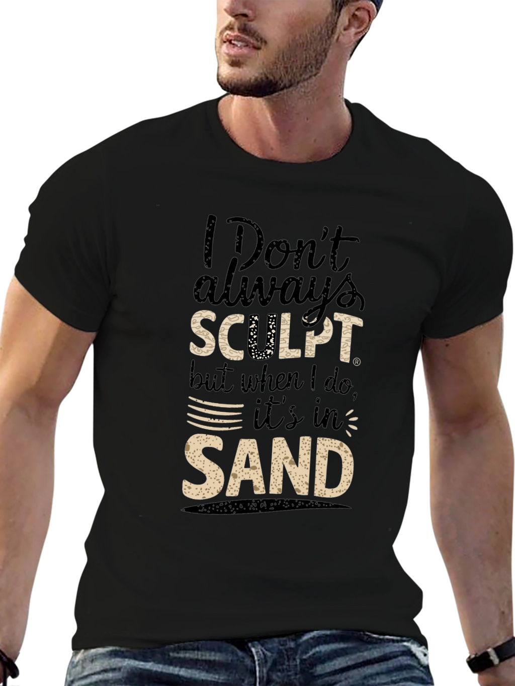 Funny Sand Sculpting Graphic T-Shirt