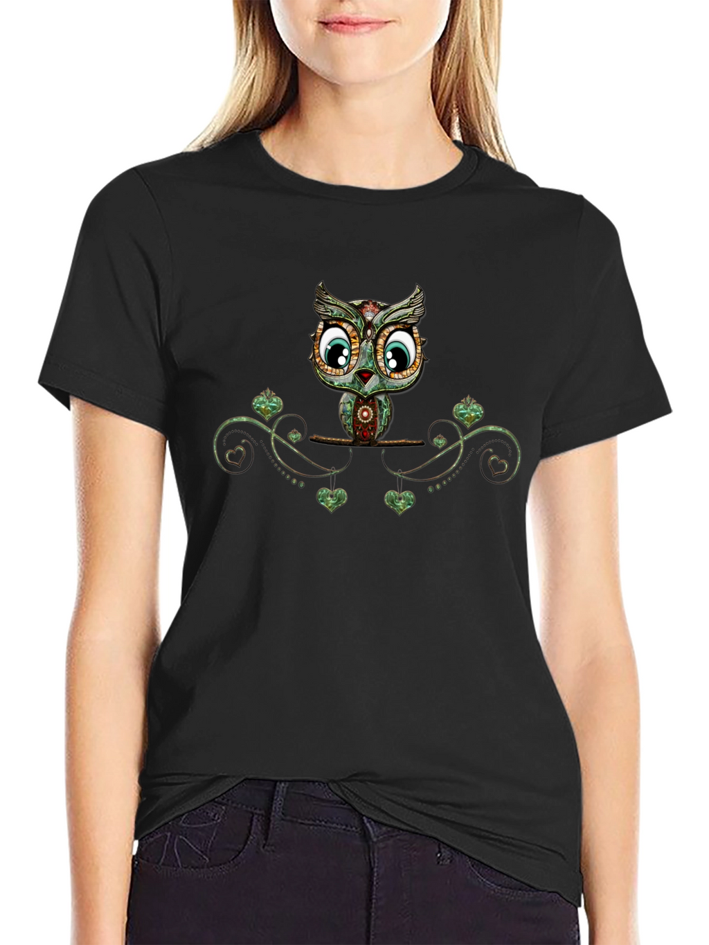 Owl Graphic Print T-Shirt - Unique Design