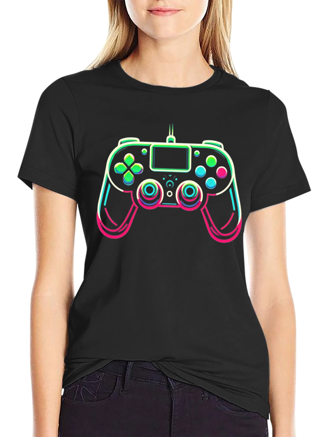 Gamer Controller Graphic Tee - Black