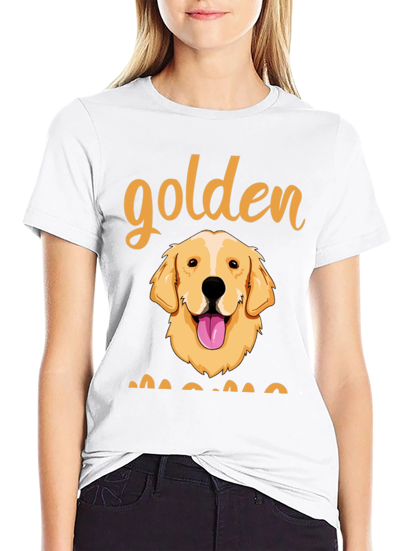 Golden Mama Dog T-Shirt Cute Pet Lover Tee