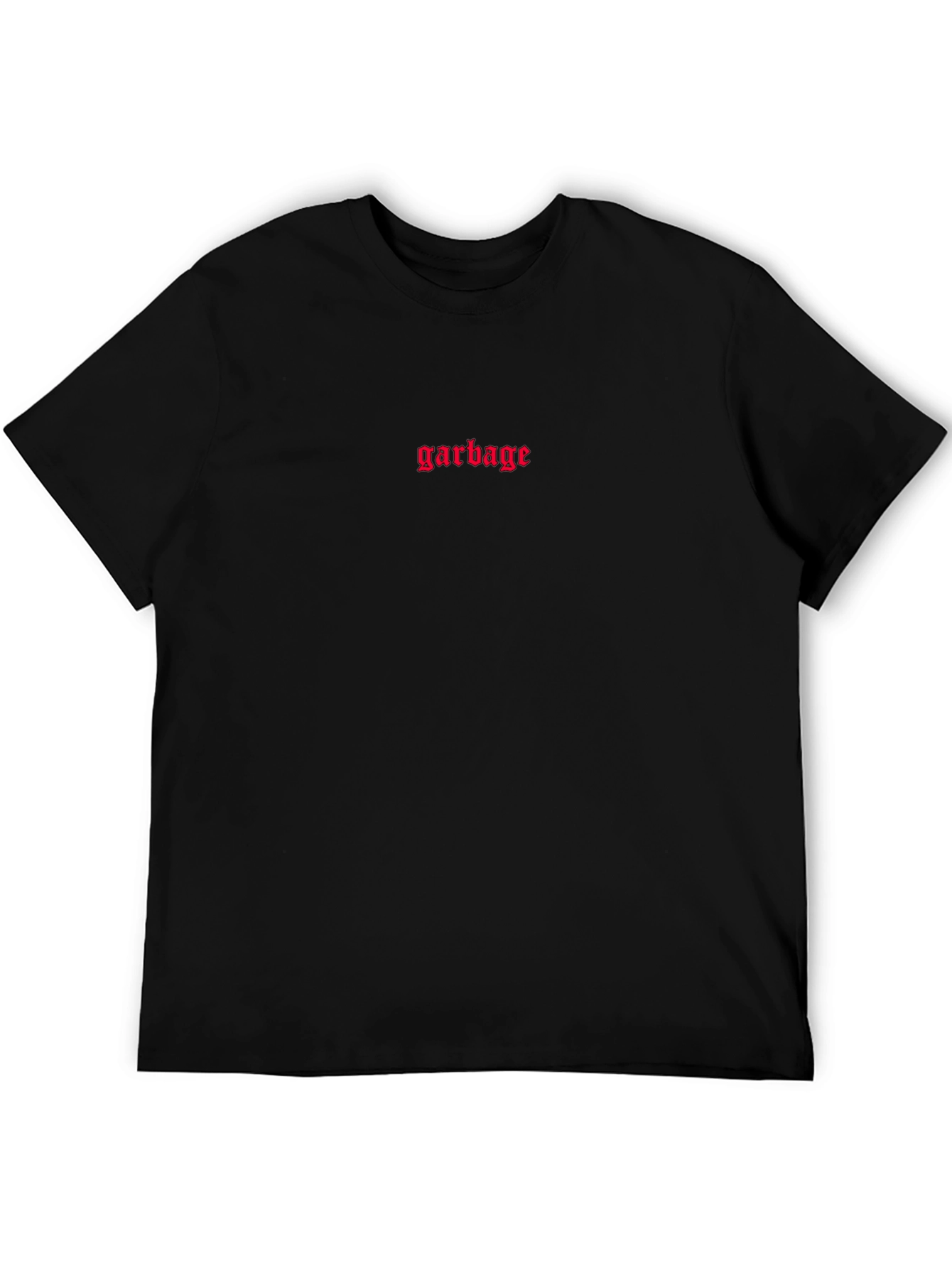 Mens Black Garbage Graphic T-Shirt