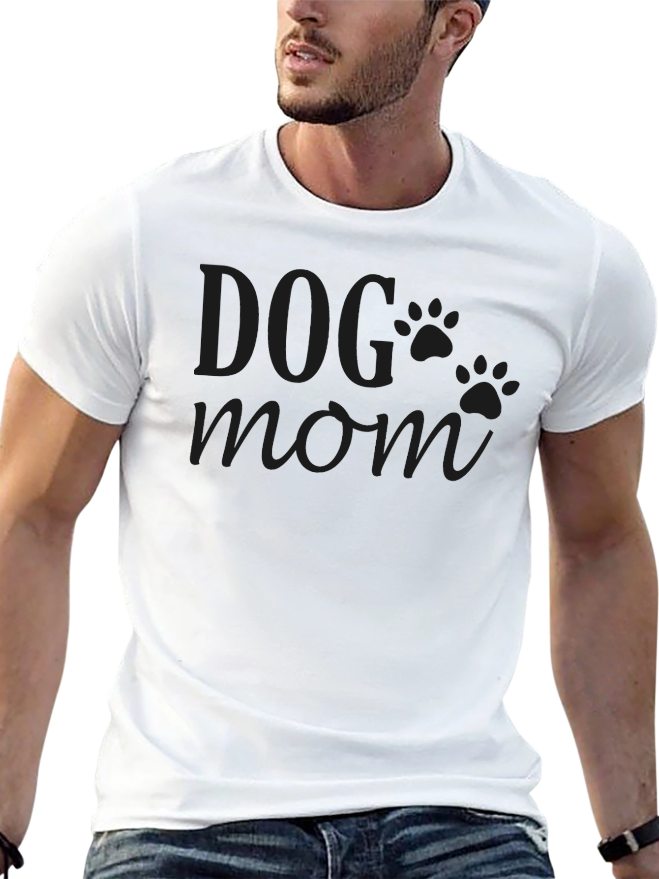 Dog Mom Graphic T-Shirt - Black Unisex Tee
