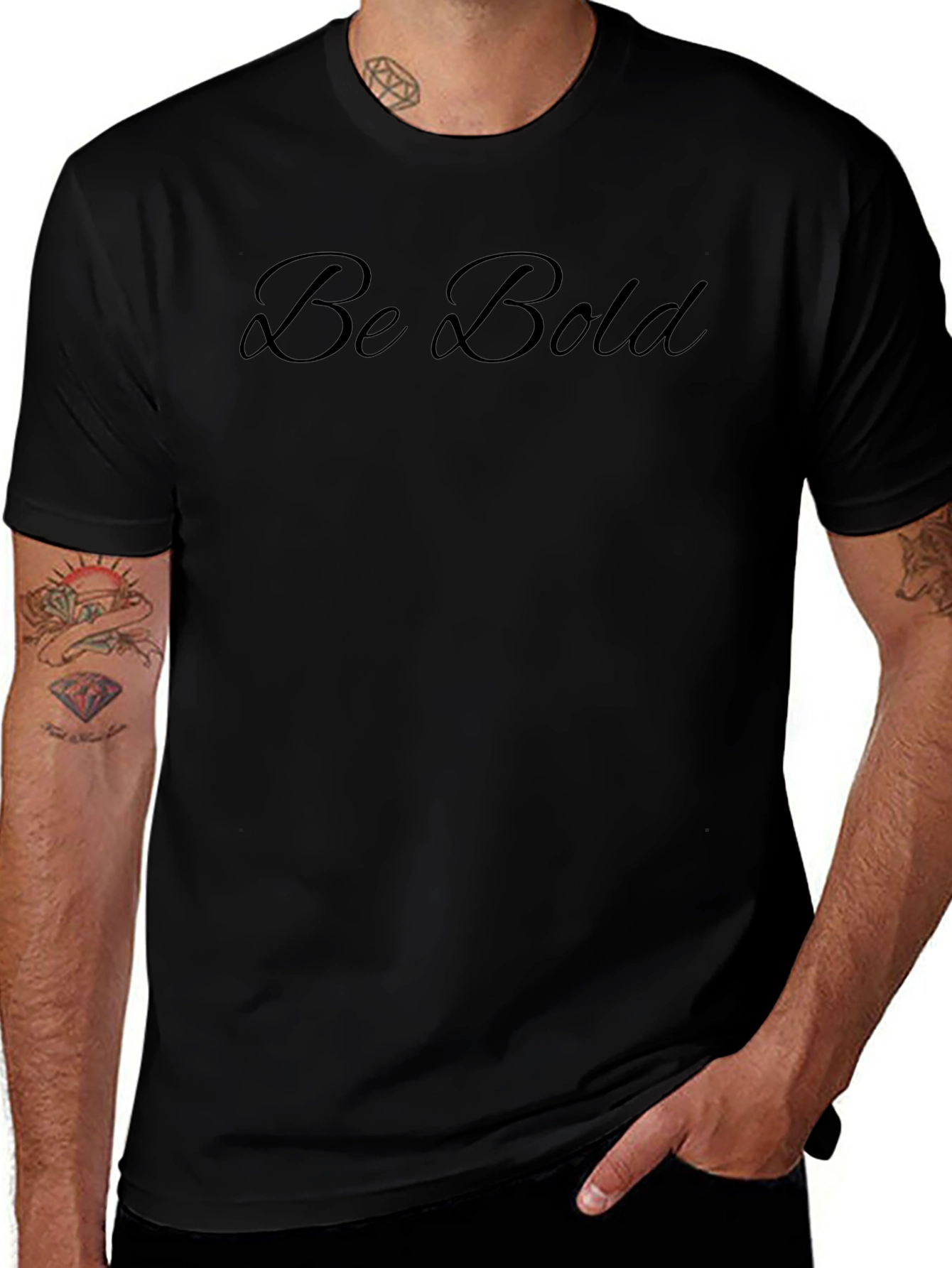 Be Bold Black Graphic Tee