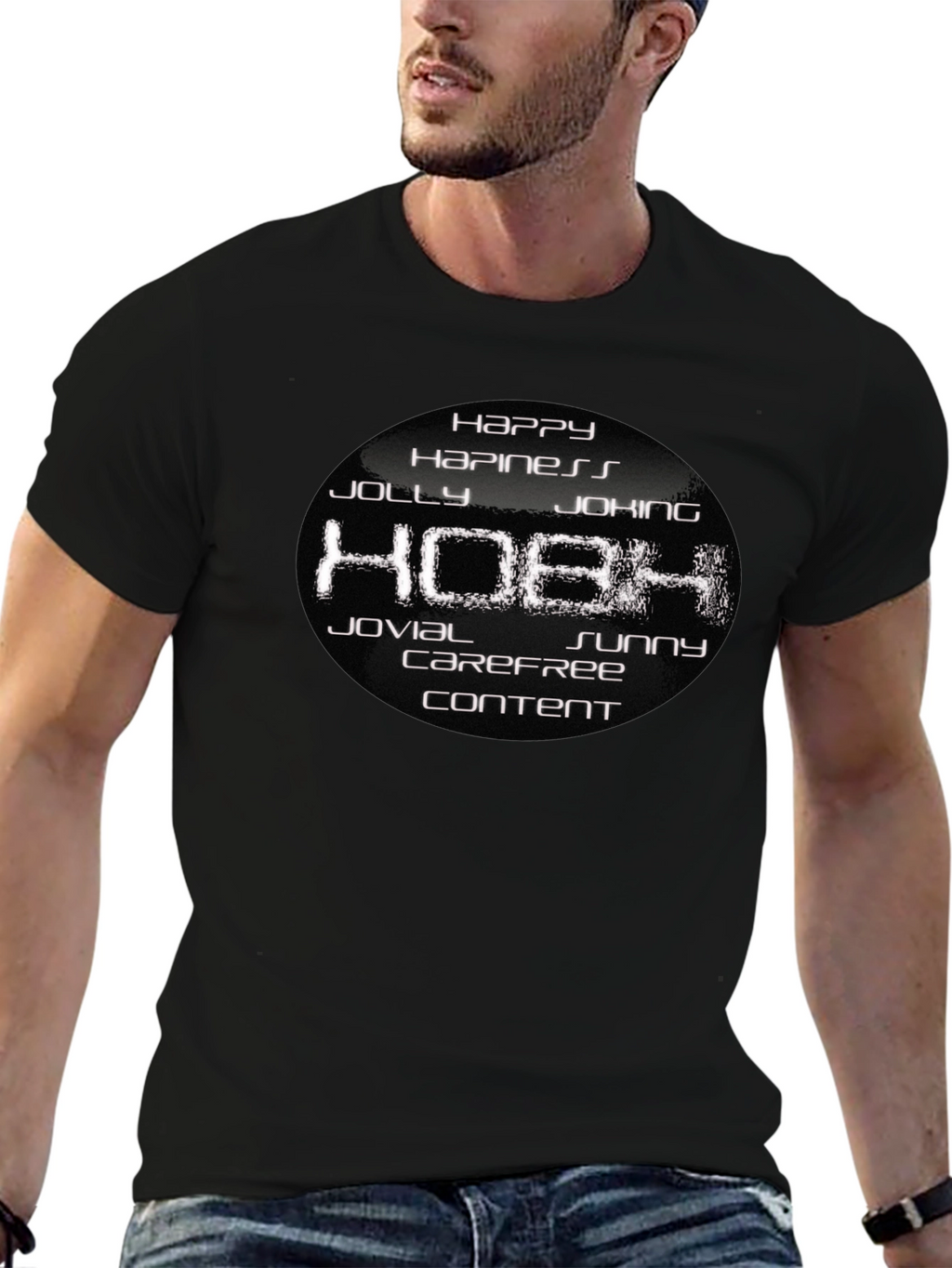 Happy Hobh Graphic T-Shirt - Soft Cotton Blend