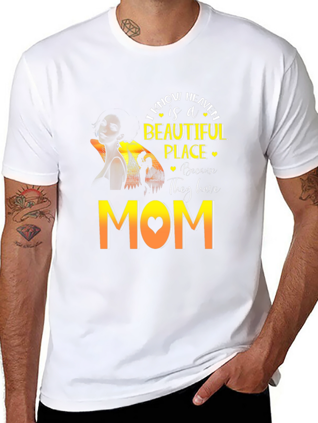 Heavenly Mom Graphic T-Shirt - Black