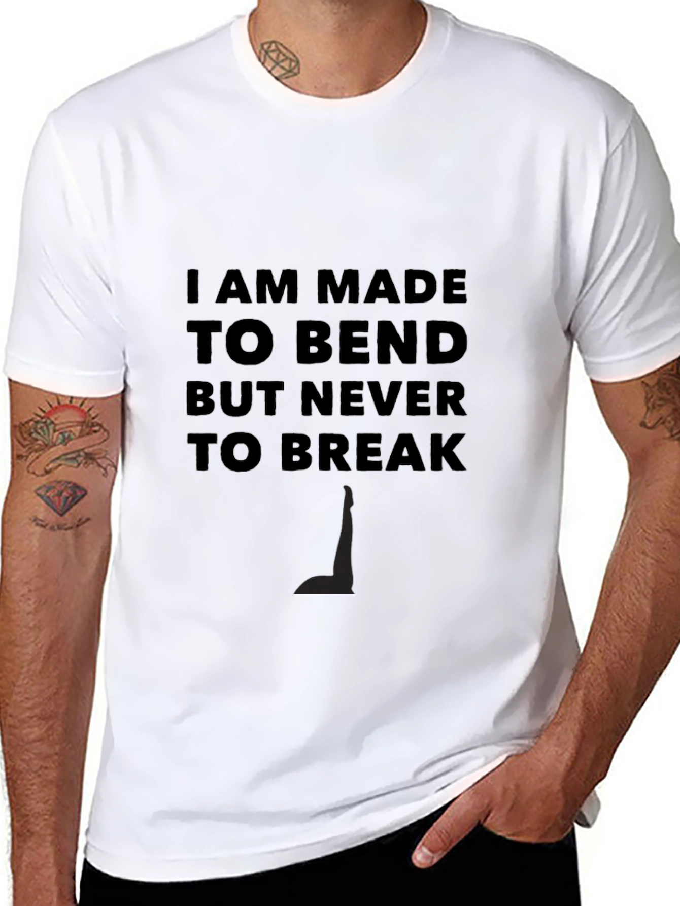 Resilient Black Tee: Bend Dont Break