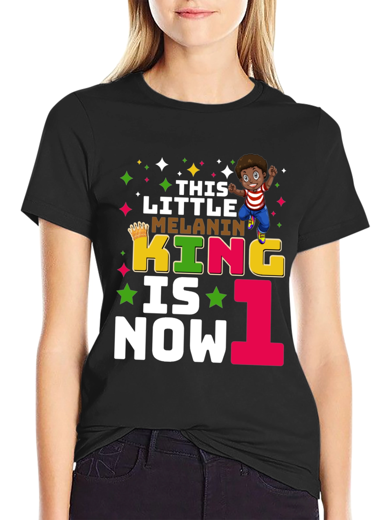 This Little Melanin King is Now One T-Shirt