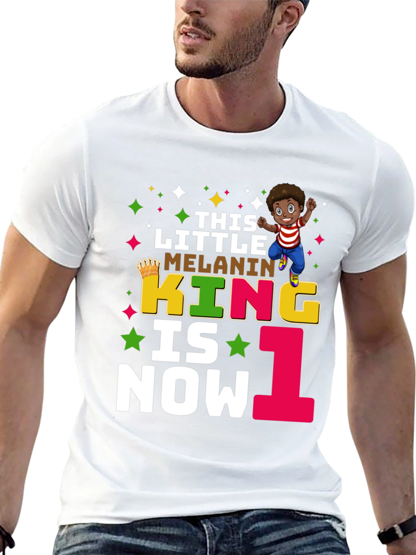 This Little Melanin King is Now One T-Shirt