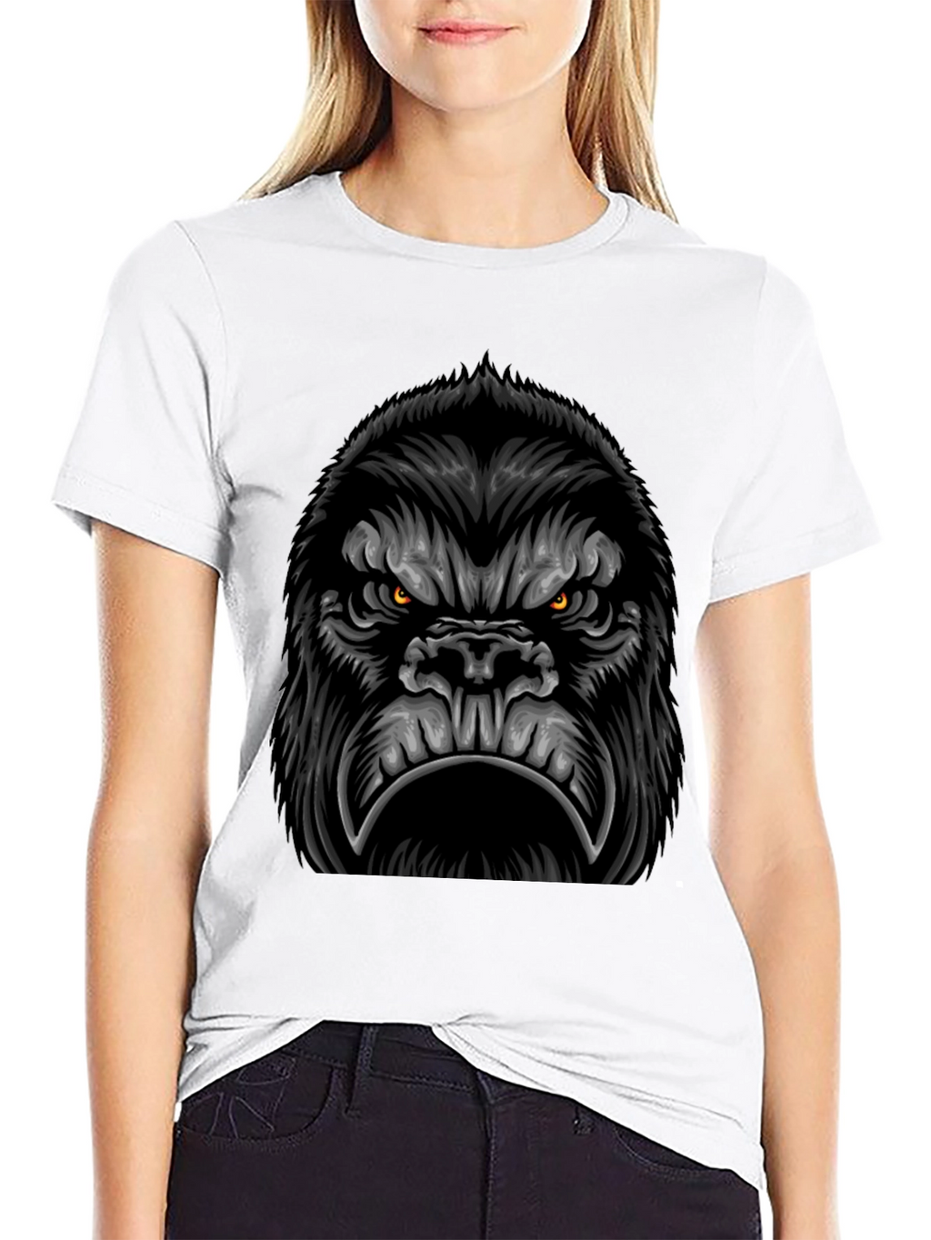 Gorilla Graphic Black T-Shirt - Mens Cool Tee