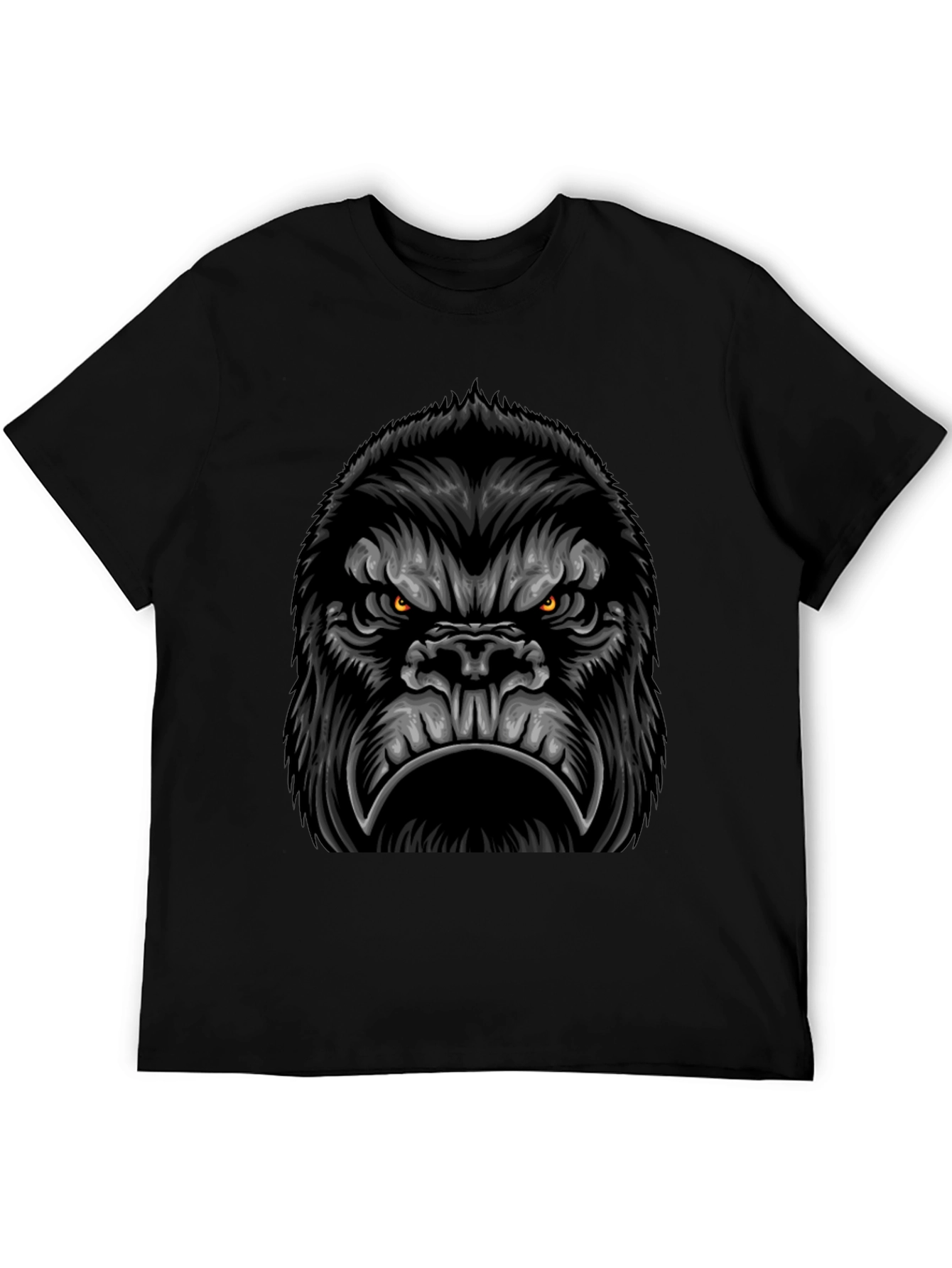 Gorilla Graphic Black T-Shirt - Mens Cool Tee