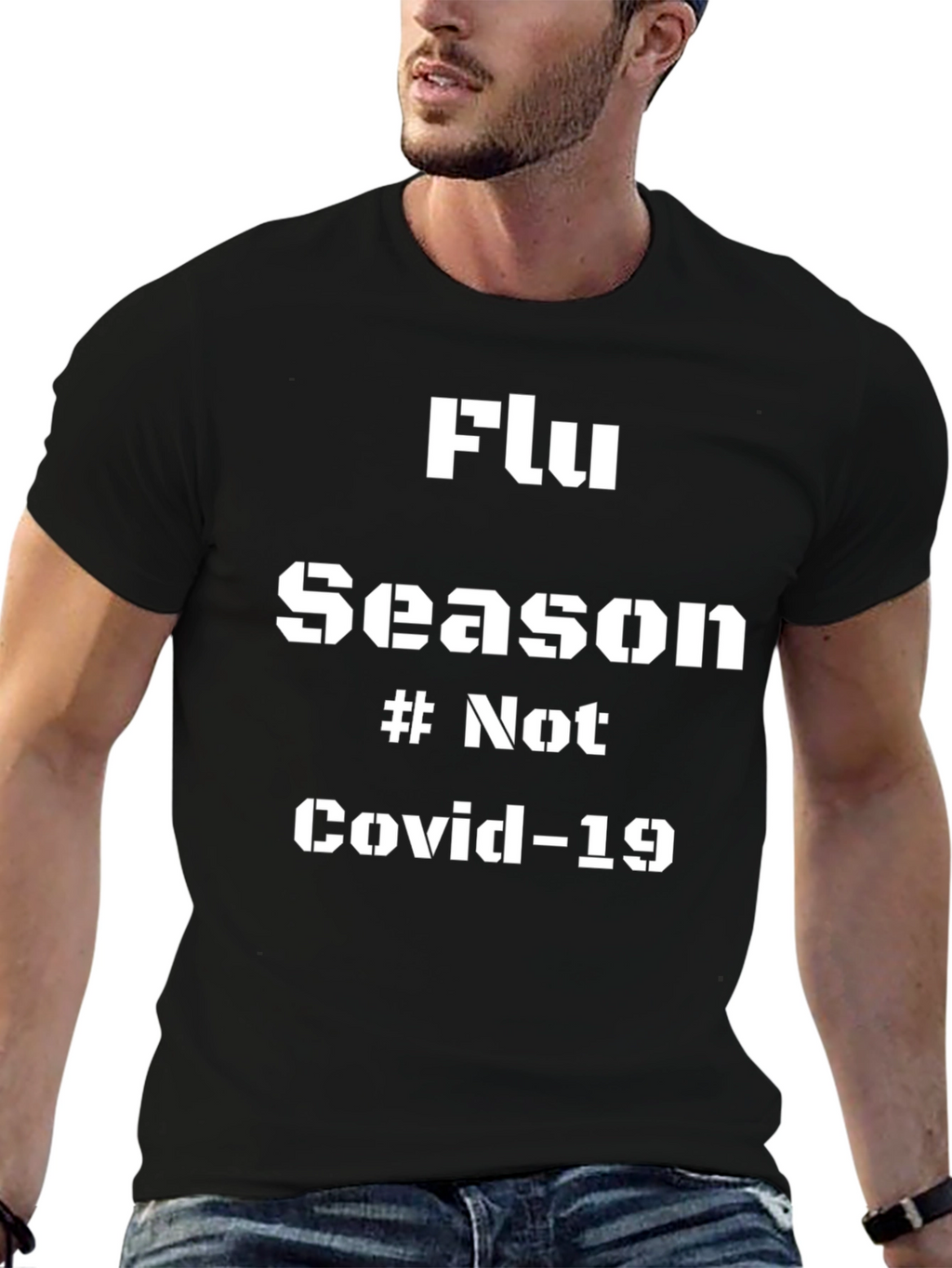 Flu Season T-Shirt - Anti Covid-19 Black Tee