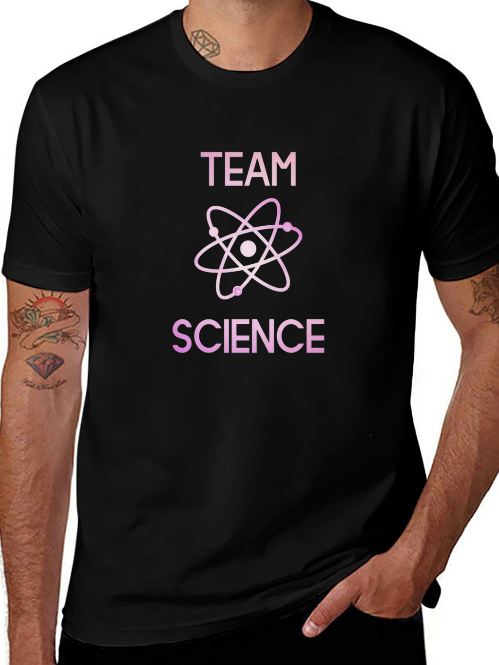 Team Science T-Shirt - Black Cotton Blend