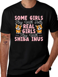 Some Girls Play With Dolls Shiba Inus T-Shirt