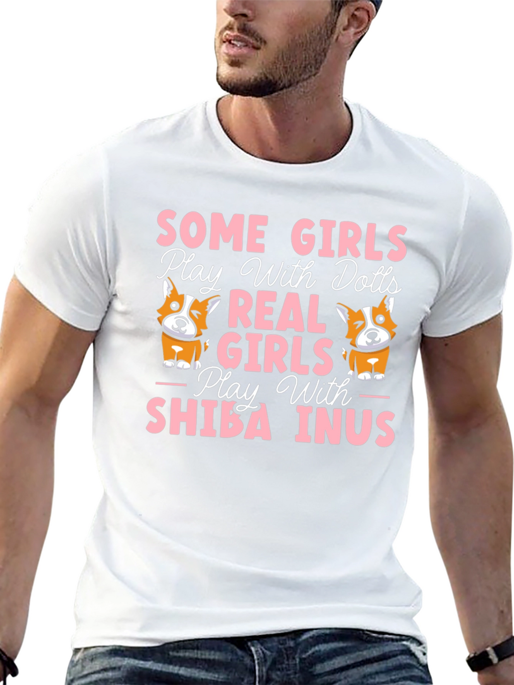 Some Girls Play With Dolls Shiba Inus T-Shirt
