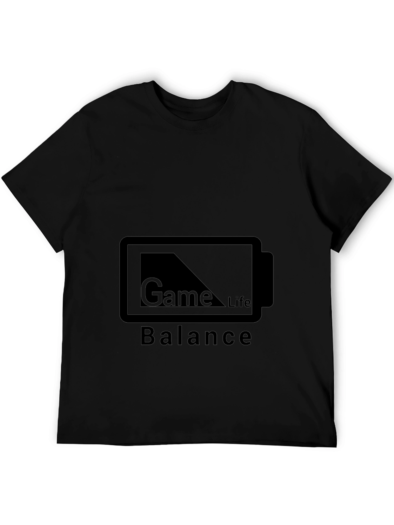 Game Life Balance Black T-Shirt