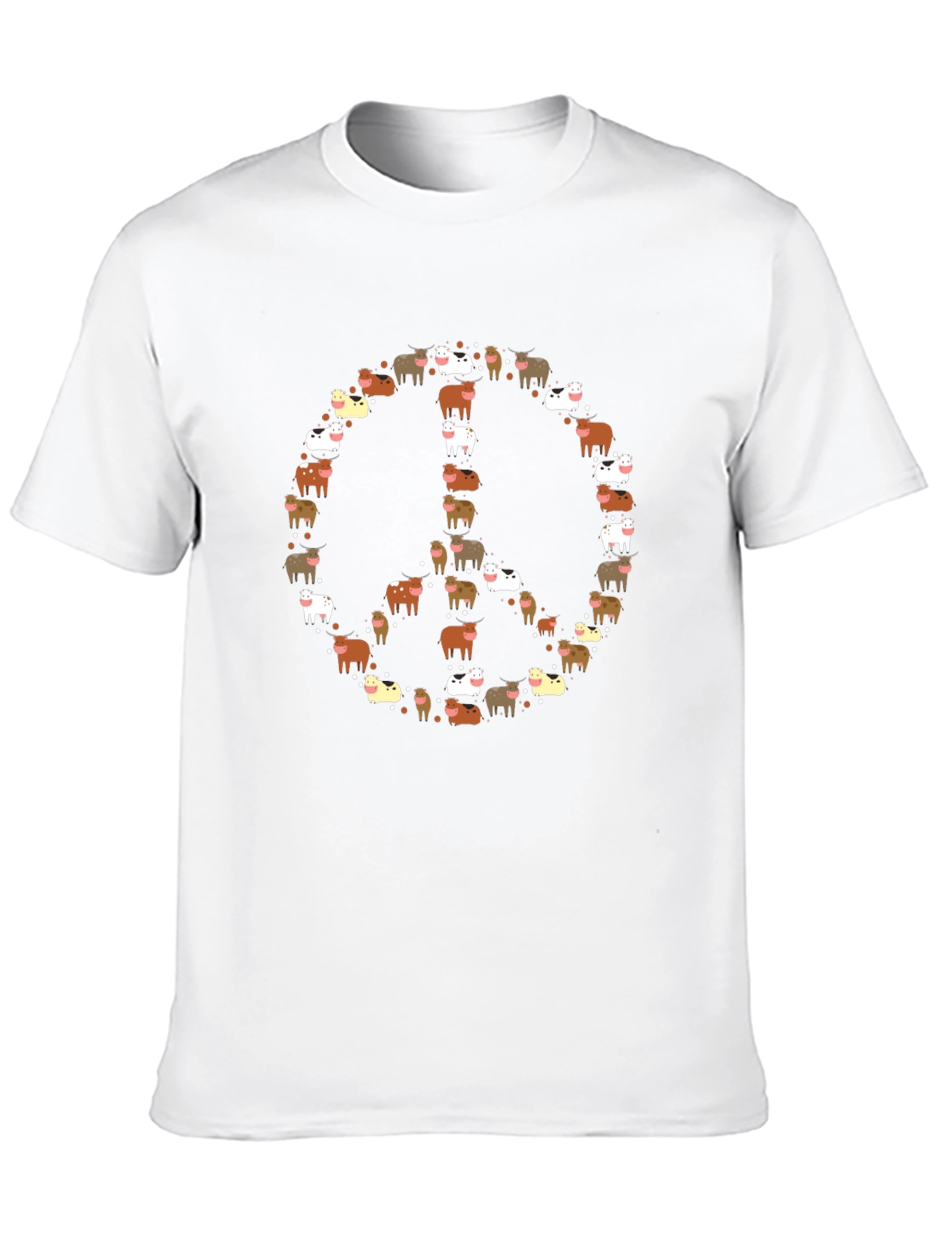Peace Sign Highland Cow T-Shirt