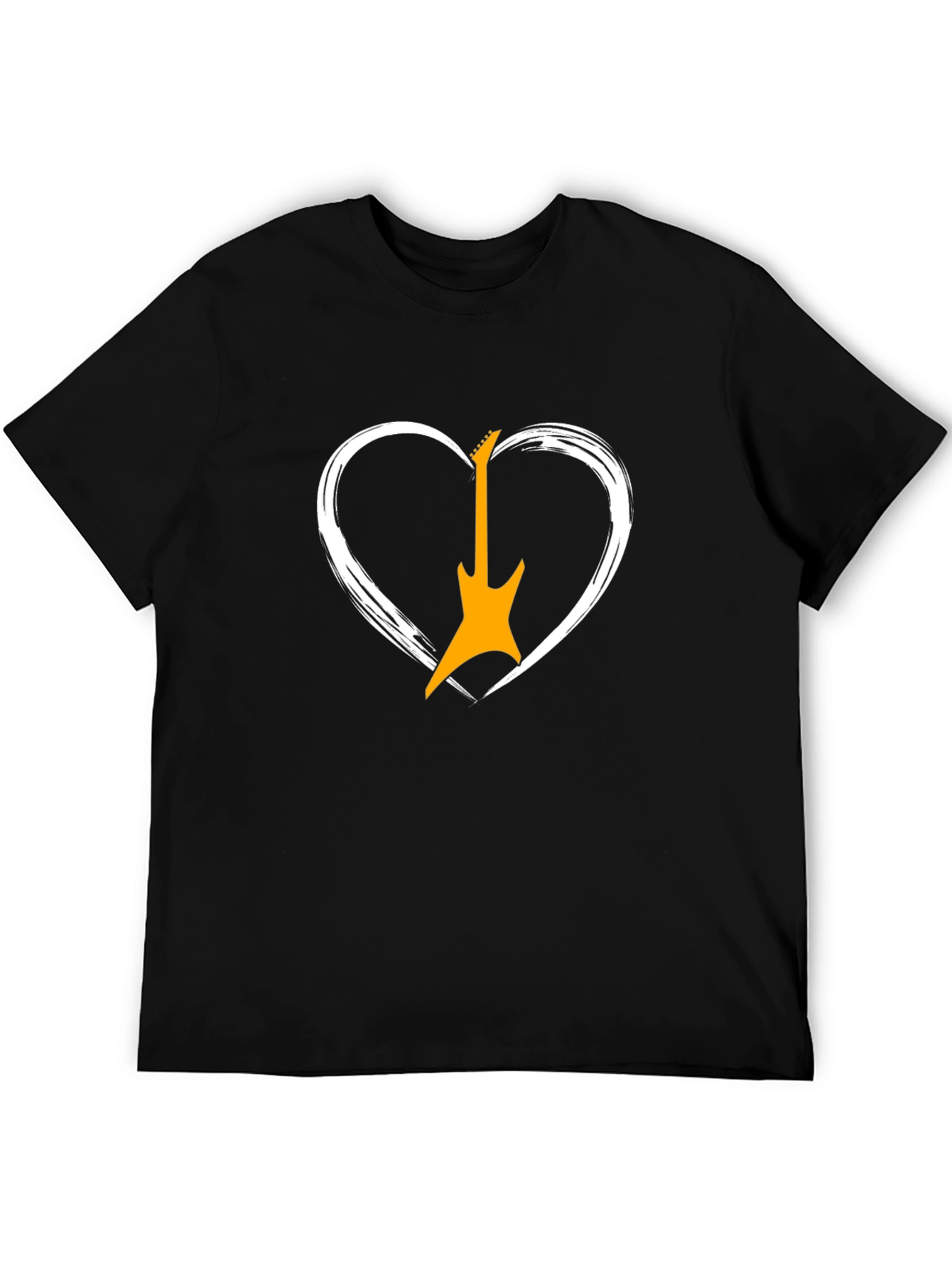 Guitar Heart Graphic Tee - Rocker Style