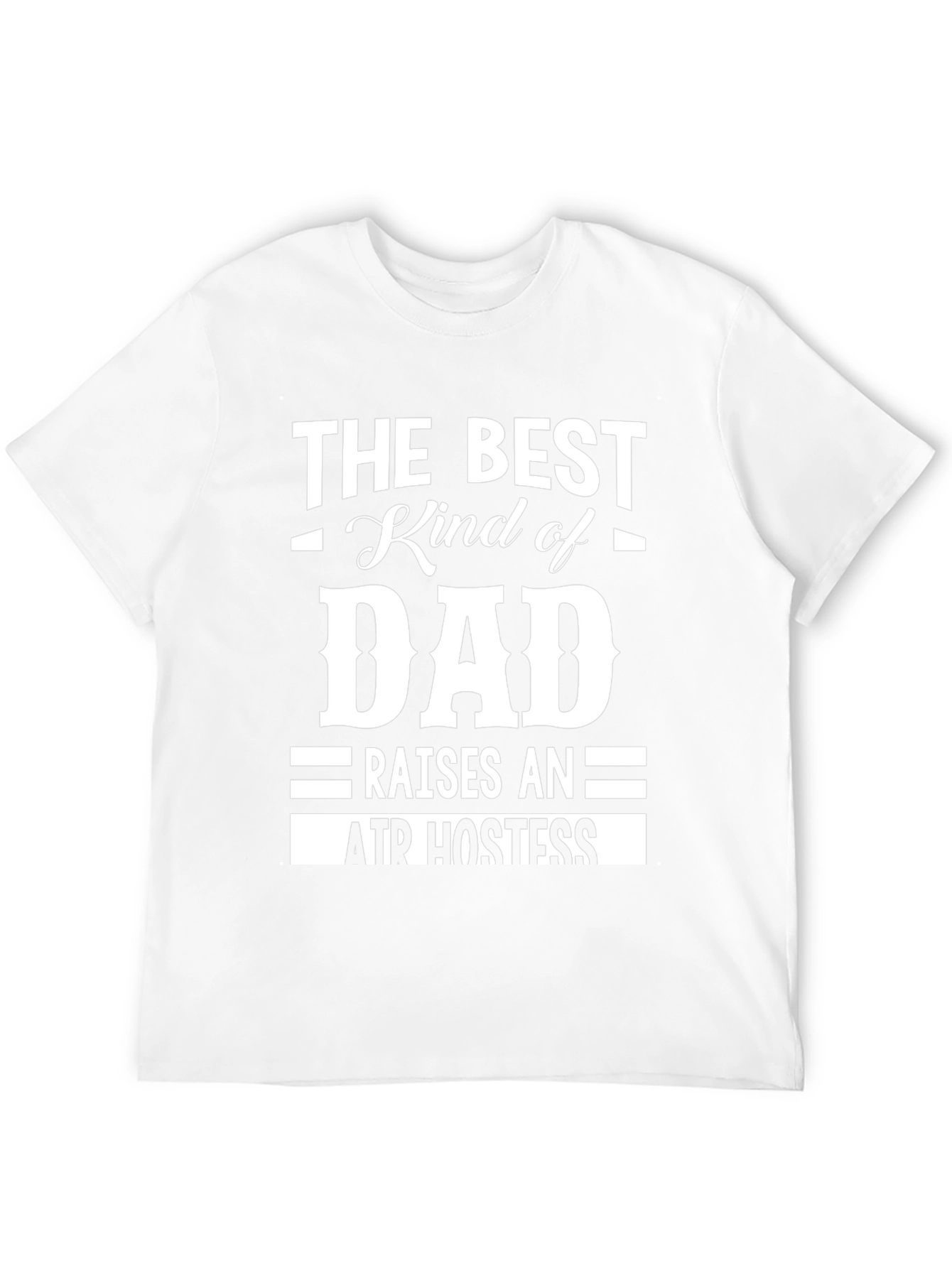 Best Dad Air Hostess T-Shirt - Black Cotton