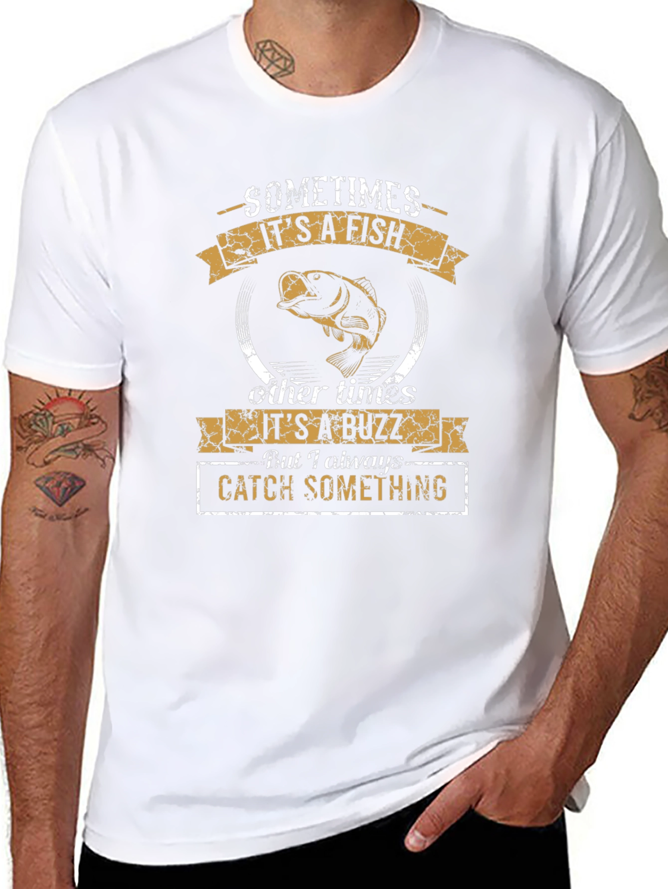 Fishing Humor T-Shirt: Sometimes Fish Sometimes Buzz