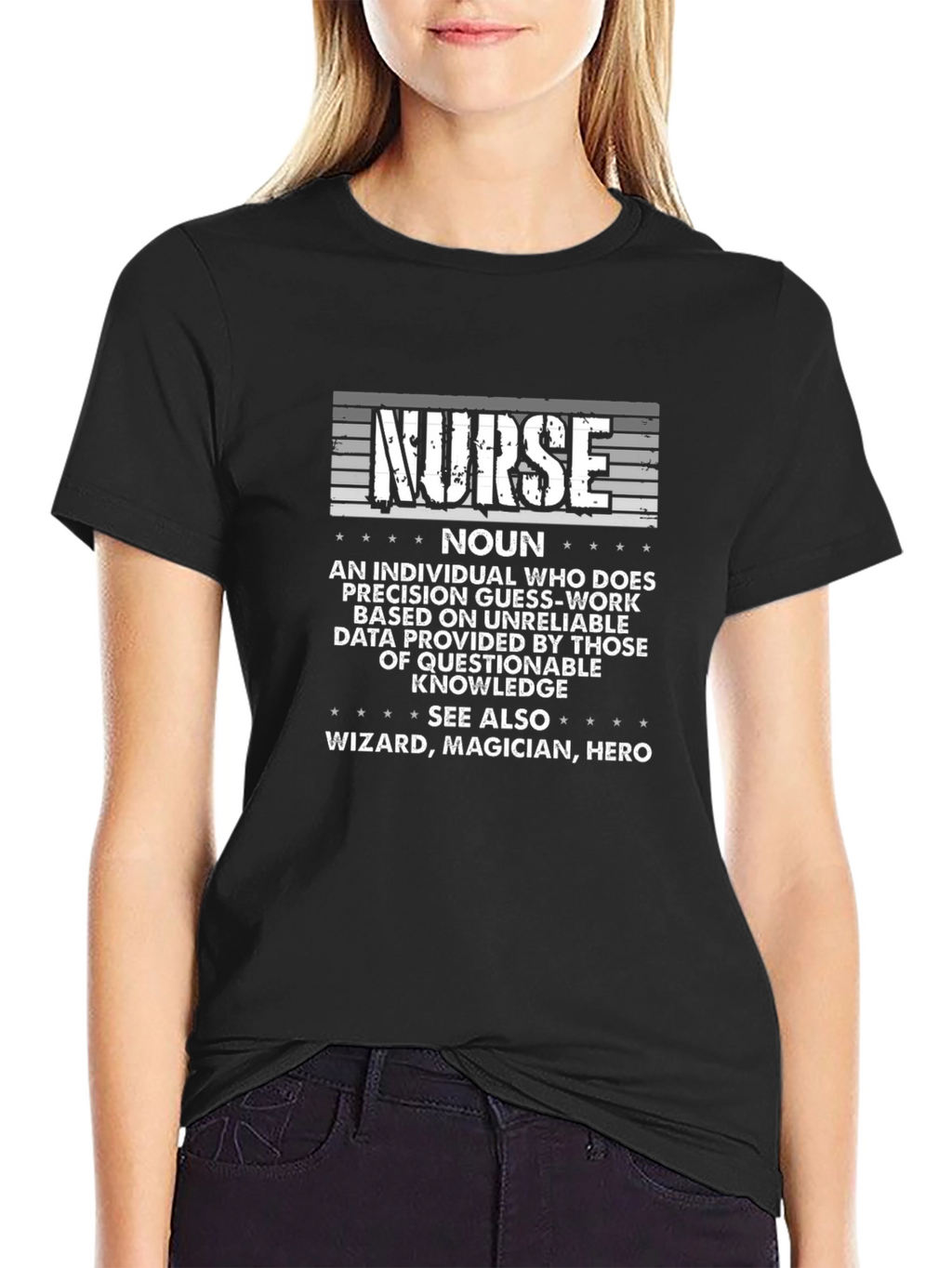 Nurse Definition Black Graphic T-Shirt