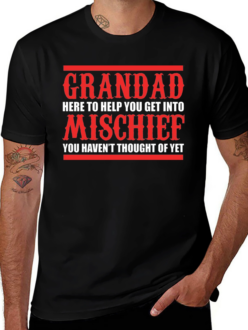 Grandad Mischief T-Shirt - Funny Gift for Grandpa
