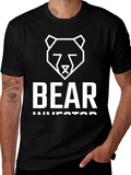 Bear Investor Graphic T-Shirt - Black Cotton Tee