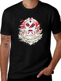 Martial Arts Bear Graphic T-Shirt - Black