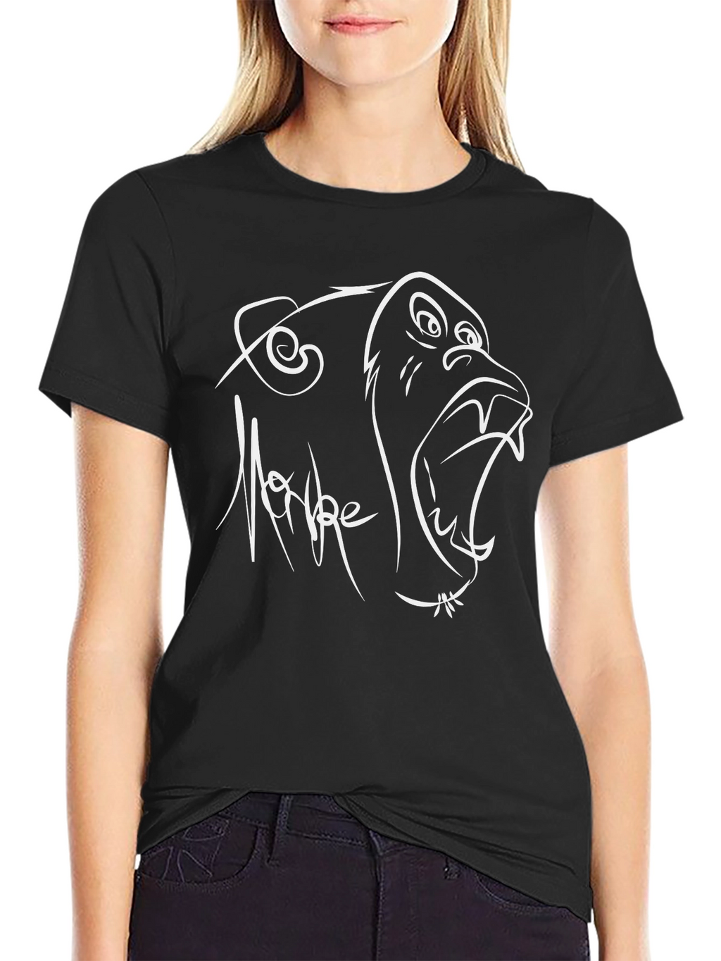 Cool Monkey Graphic Black T-Shirt