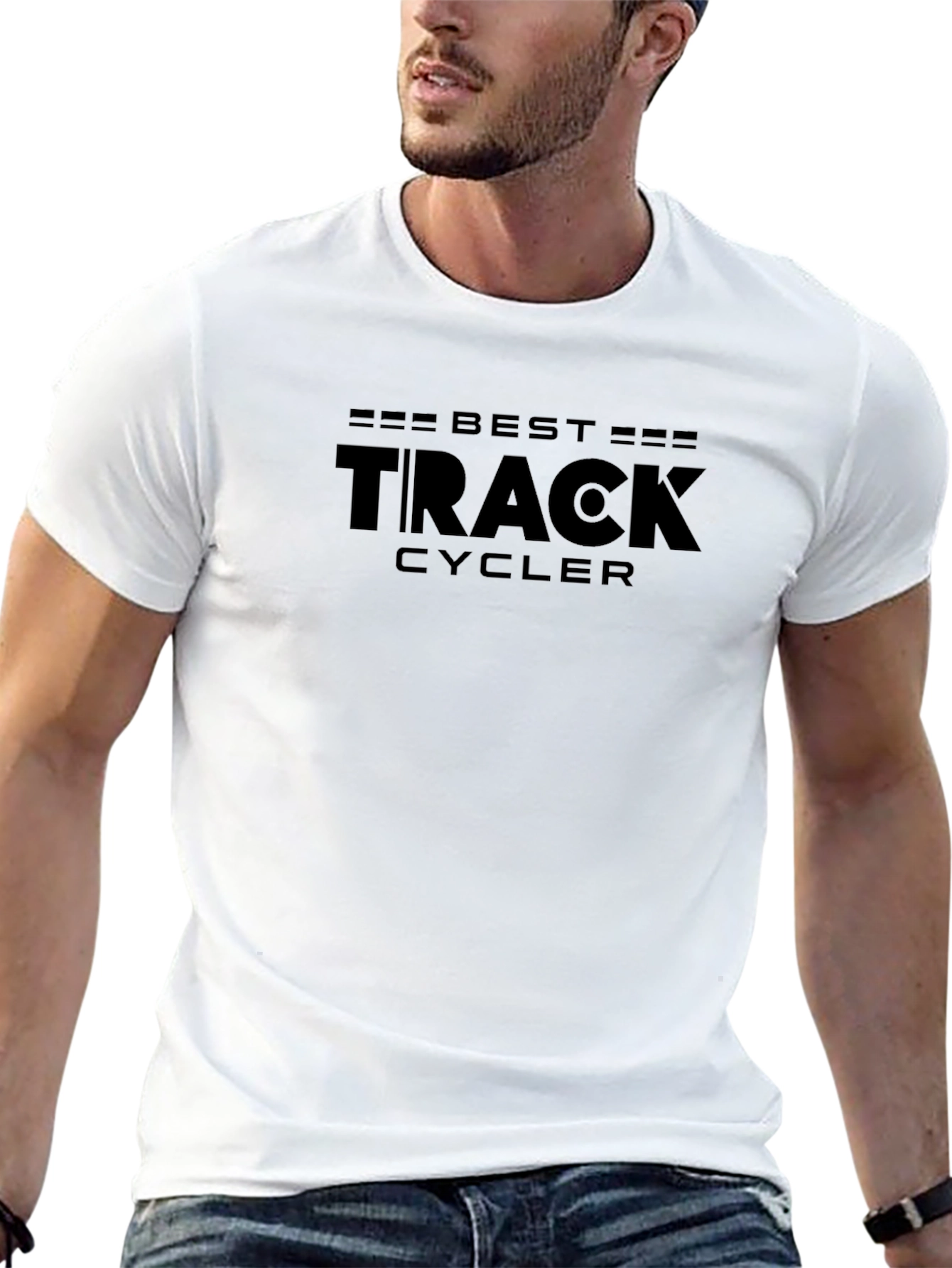 Best Track Cycler Graphic T-Shirt - Black
